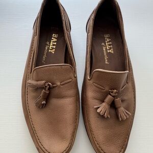 Bally Tan Leather Slip-On Shoes